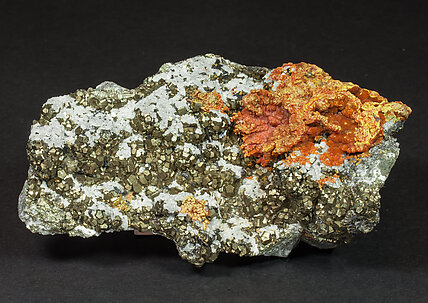 Hutchinsonite, Orpiment, Pyrite, Quartz. 