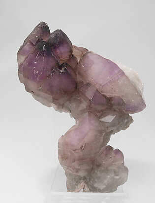 Quartz (variety amethyst), Quartz (variety smoky), Microcline. 