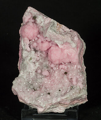 Rhodochrosite, Quartz, Sphalerite. Front