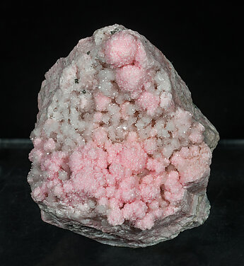 Rhodochrosite, Quartz.