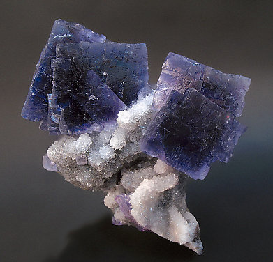 Fluorite with Quartz. bulb light