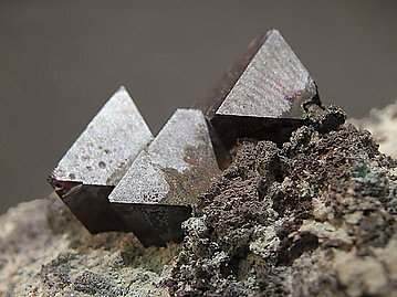 Cuprite with Calcite. 