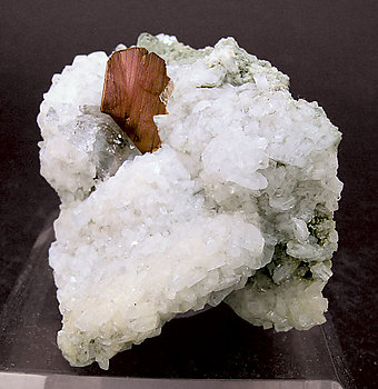 Brookite with Quartz and Albite.