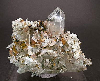 Brookite with Quartz.