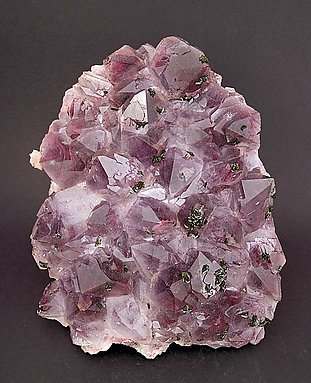 Quartz (variety amethyst) with Epidote. 