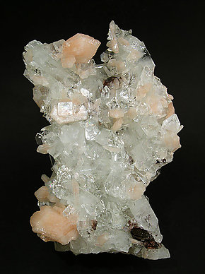 Fluorapophyllite-(K) with Stilbite and Heulandite. Rear