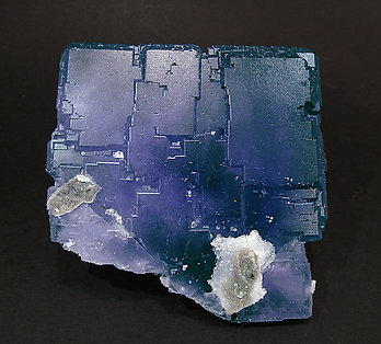 Fluorite with Quartz. neon light (day light)