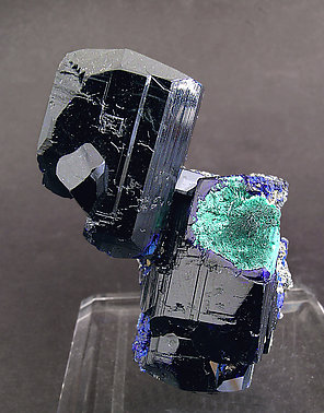 Azurite with Malachite. Front