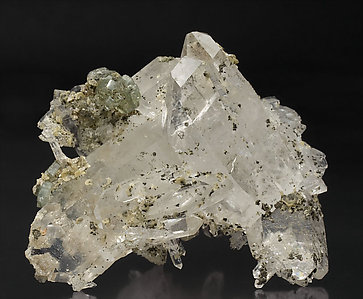 Quartz with Fluorapatite and Siderite. 