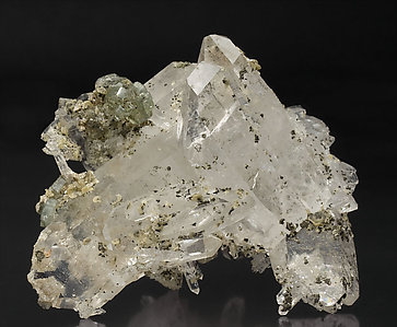 Quartz with Fluorapatite and Siderite.