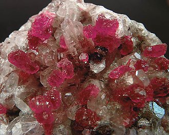 Roselite on Calcite. 