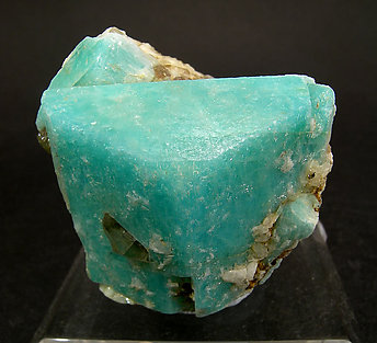 Microcline (amazonite) with smoky Quartz. 