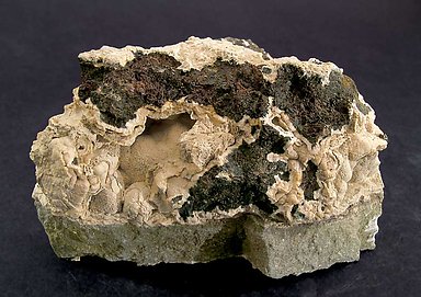 Alabandite with Rhodochrosite. Rear