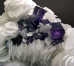 Fluorite with Calcite. 