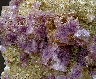 Fluorite on Dolomite. 