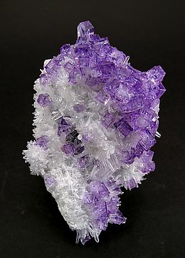 Fluorite with Quartz. Side