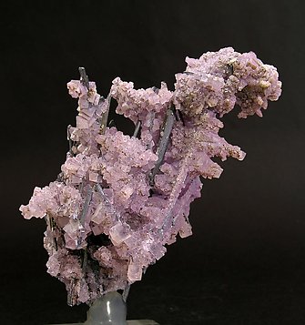 Fluorite with Stibnite. Rear