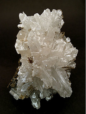 Cerussite on Quartz with Goethite inclusions. Side