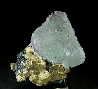 Octahedral Fluorite with Pyrite and Sphalerite.