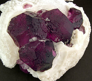 Fluorite on Quartz. 