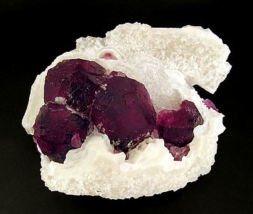 Fluorite on Quartz. 