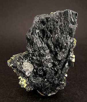 Ferberite with Fluorite and Pyrite.