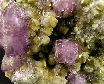 Fluorite on Siderite. 