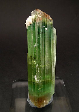 Elbaite with Quartz and 'lepidolite'. Front