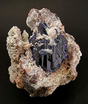 Azurite with Cerussite.