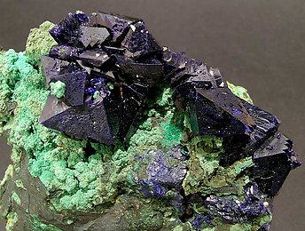 Azurite with Malachite. 