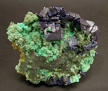 Azurite with Malachite. 