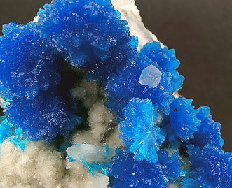 Cavansite with Calcite and Stilbite. 