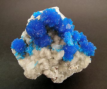 Cavansite with Calcite and Stilbite.