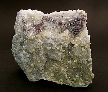 Kermesite on Calcite. 