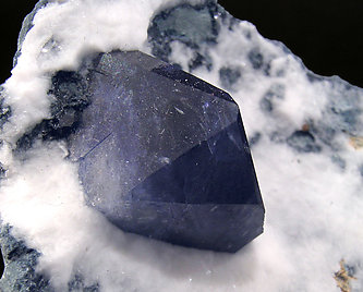 Benitoite on Natrolite. Left side