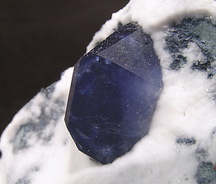 Benitoite on Natrolite. Right side