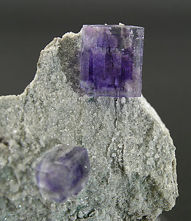 Fluorite on Quartz. 