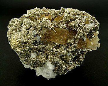 Fluorite with Pyrite and Baryte.