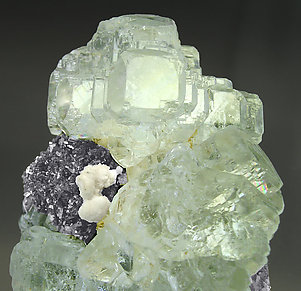 Fluorite with Galena, Arsenopyrite and Calcite. 