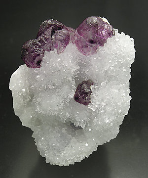 Fluorite on Quartz.