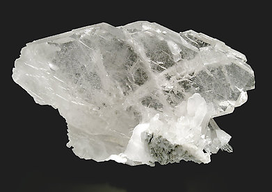 Doubly terminated Quartz faden with Albite. 