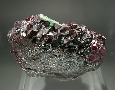 Cuprite with Malachite and Calcite.