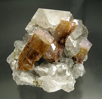 Elbaite with Quartz and Schorl. 