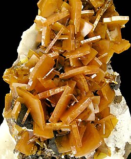 Wulfenite with Calcite. 