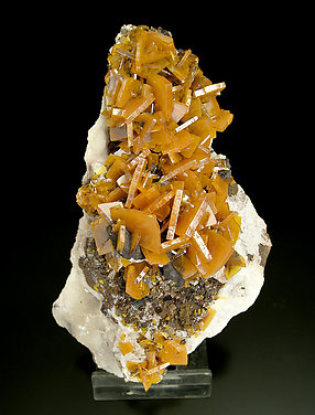 Wulfenite with Calcite.