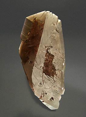 Axinite-(Fe) with Calcite. Rear