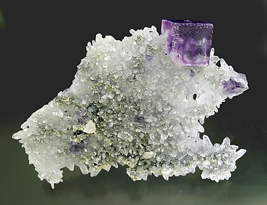 Fluorite with Quartz.