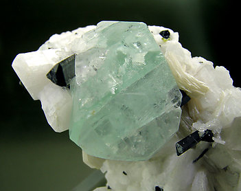 Fluorite with Schorl, Quartz, Muscovite and Feldspar. 