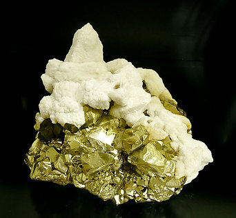 Pyrite and Chalcopyrite with Calcite.