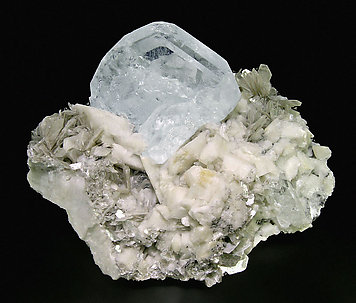 Beryl with Albite and Muscovite. Front